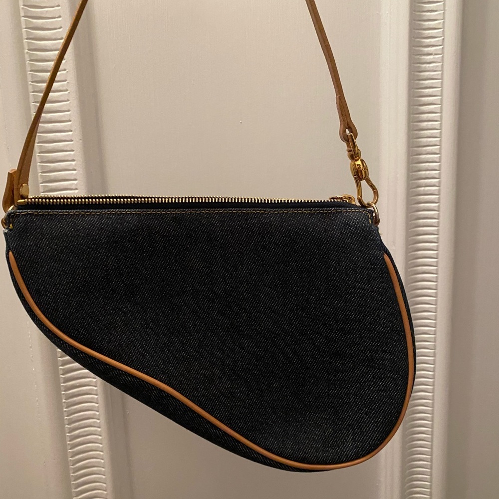 Christian Dior Vintage Saddle Bag- Denim